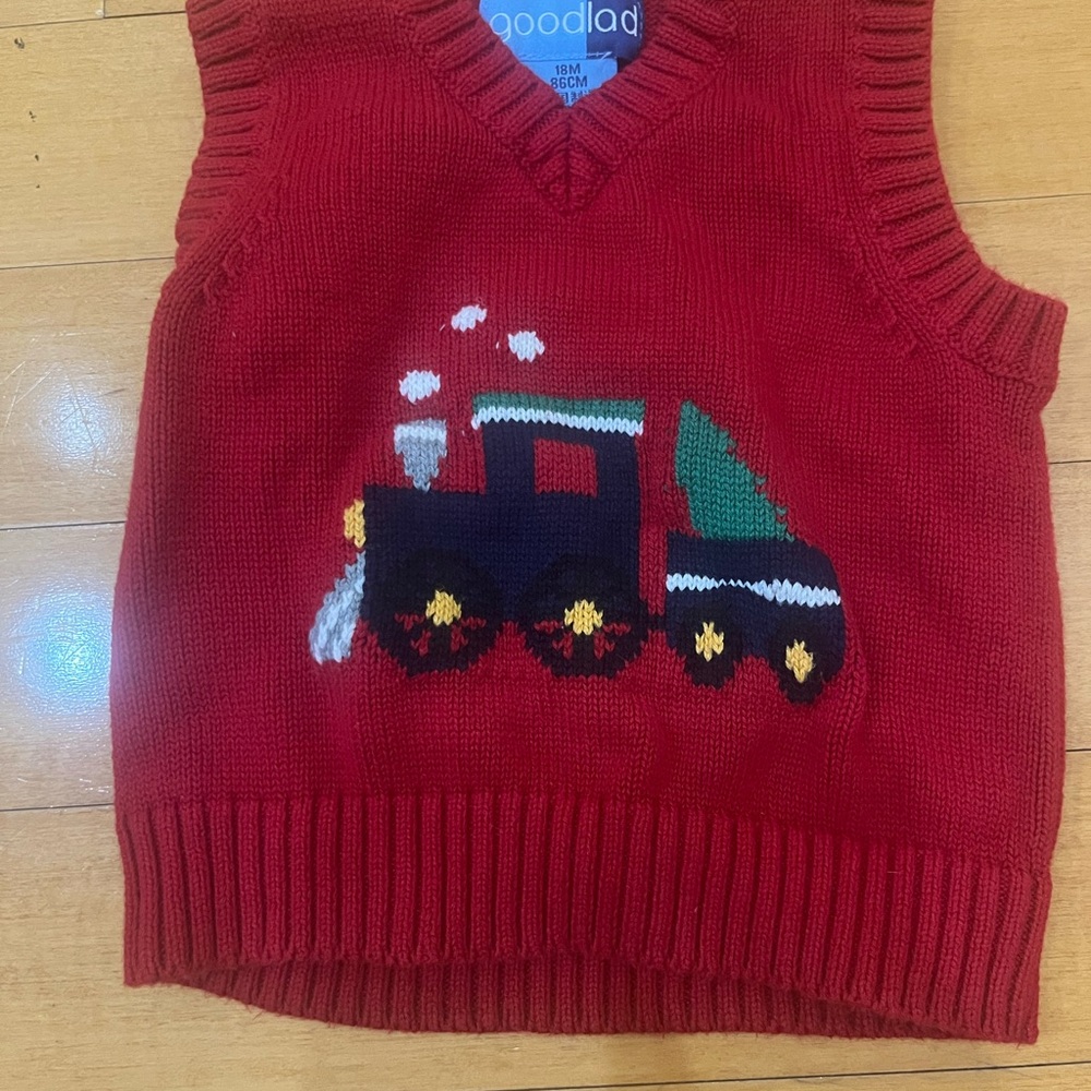 Goodlad Red Train Sweater Vest